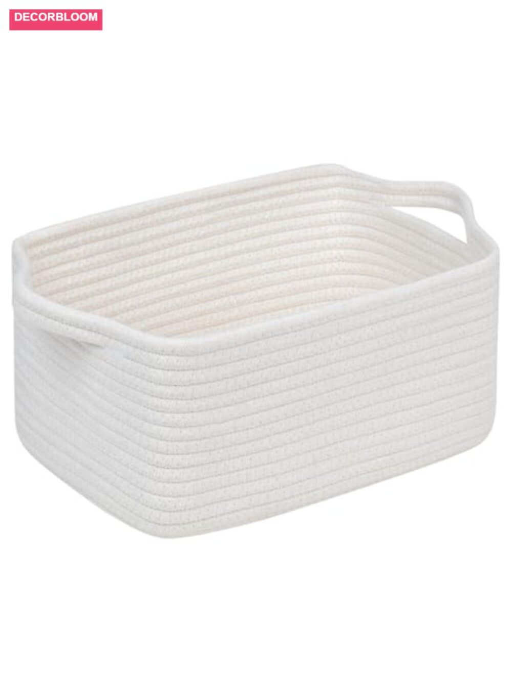 Woven Rope Storage Basket Laundry Toy Organizer Nursery